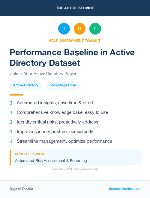 Performance Baseline in Active Directory Dataset
