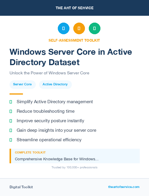Windows Server Core in Active Directory Dataset