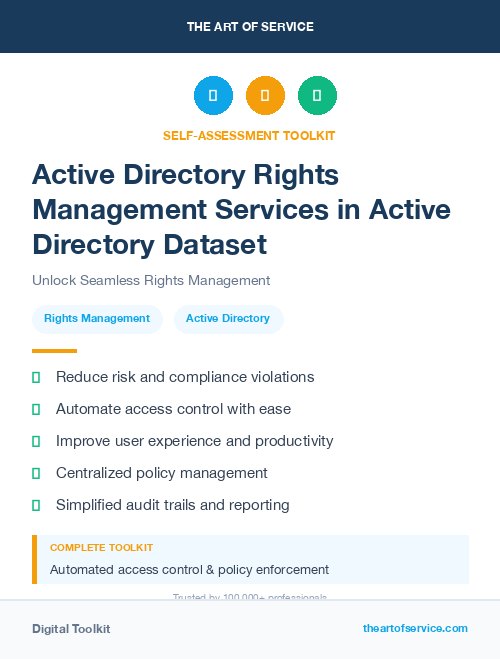 Active Directory Rights Management Services in Active Directory Dataset