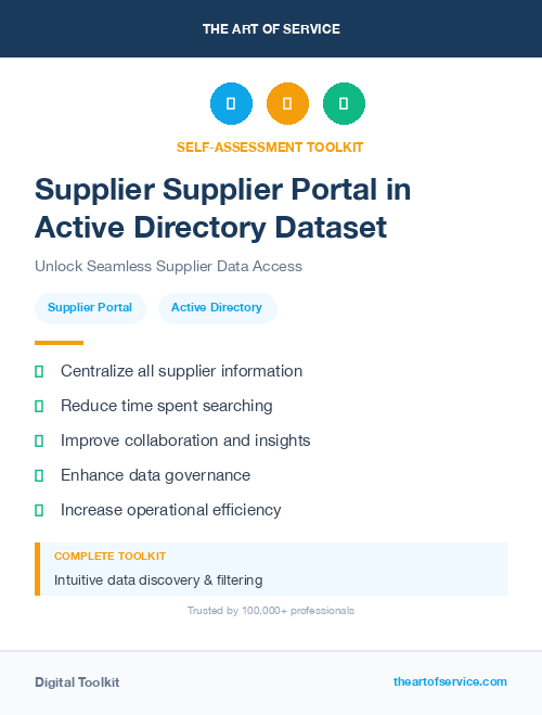 Supplier Supplier Portal in Active Directory Dataset