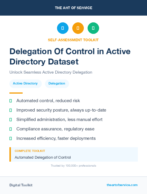 Delegation Of Control in Active Directory Dataset