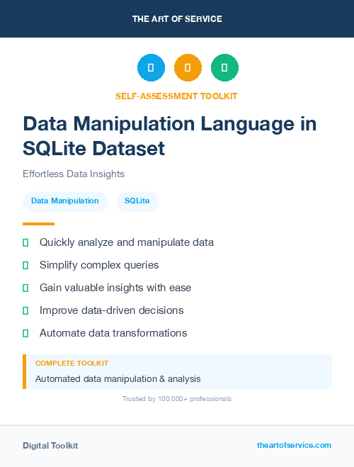 Data Manipulation Language in SQLite Dataset