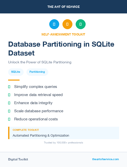 Database Partitioning in SQLite Dataset