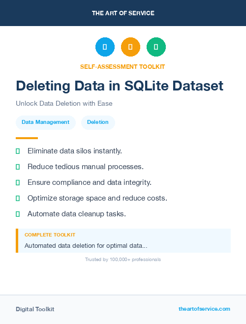 Deleting Data in SQLite Dataset