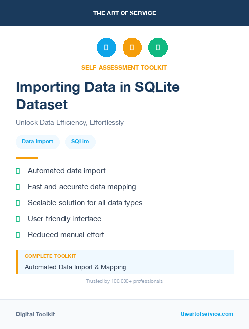 Importing Data in SQLite Dataset