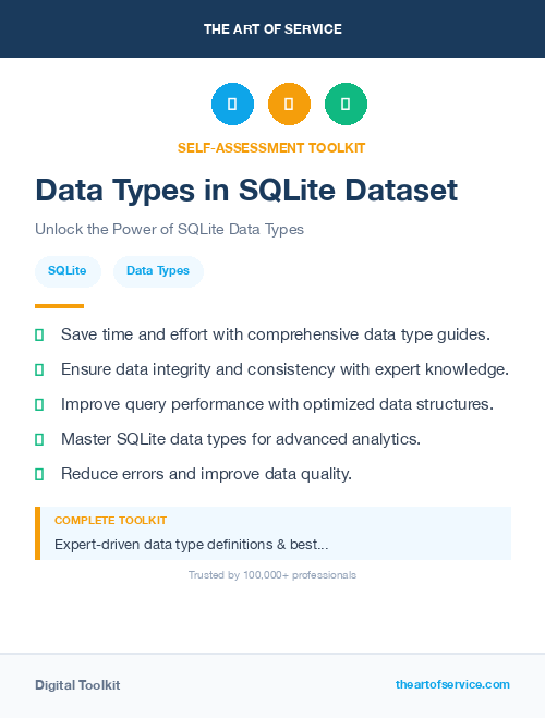 Data Types in SQLite Dataset