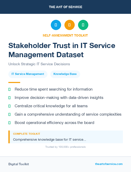 Stakeholder Trust in IT Service Management Dataset