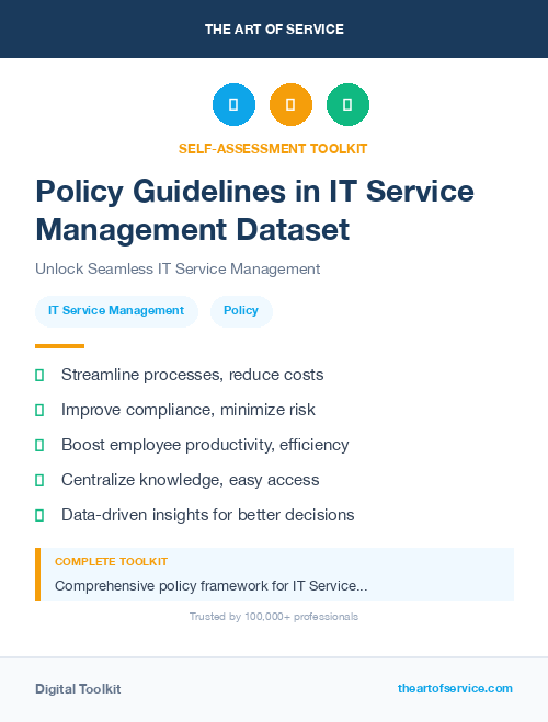 Policy Guidelines in IT Service Management Dataset