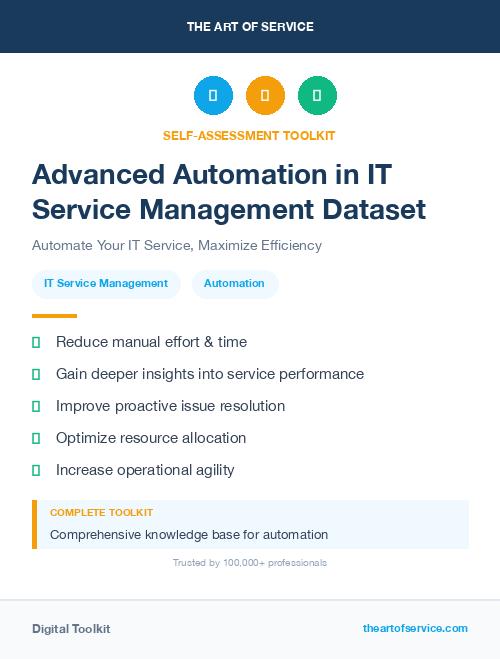 Advanced Automation in IT Service Management Dataset