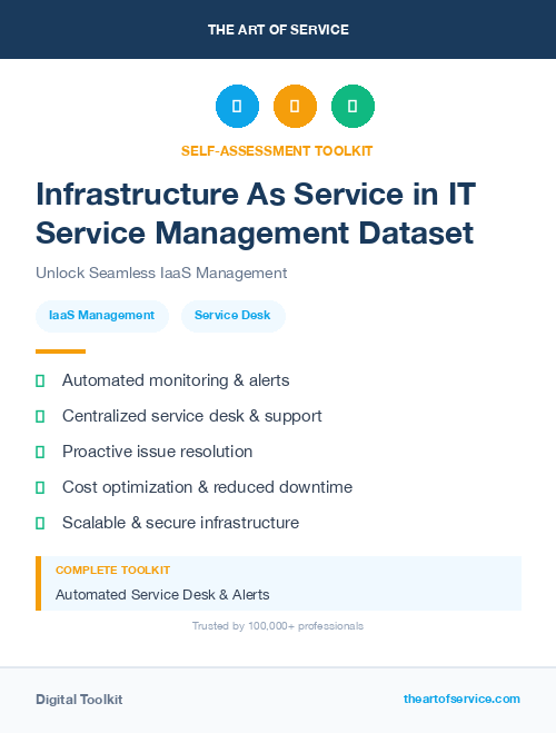 Infrastructure As Service in IT Service Management Dataset
