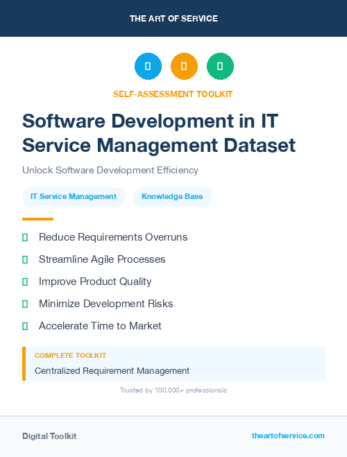 Software Development in IT Service Management Dataset