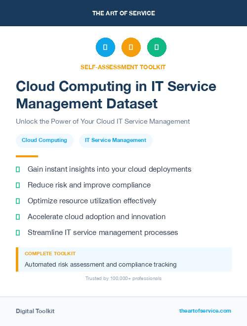Cloud Computing in IT Service Management Dataset
