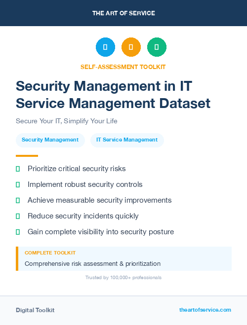Security Management in IT Service Management Dataset