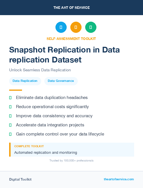 Snapshot Replication in Data replication Dataset