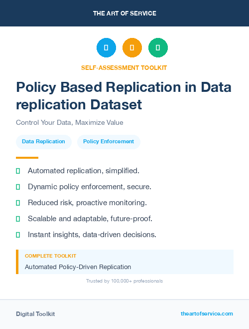 Policy Based Replication in Data replication Dataset