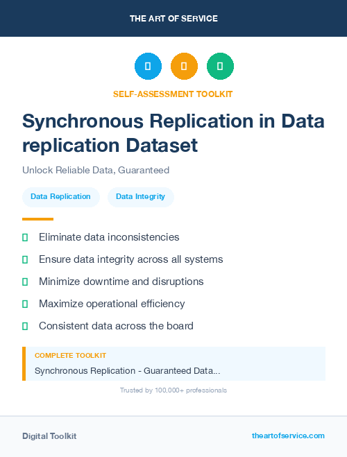Synchronous Replication in Data replication Dataset