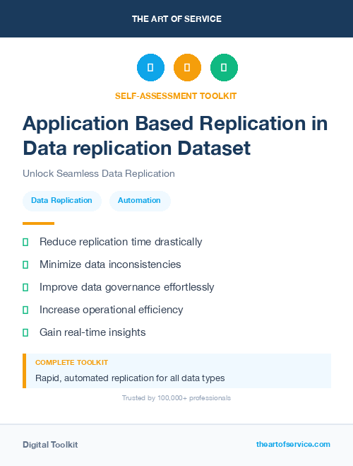 Application Based Replication in Data replication Dataset