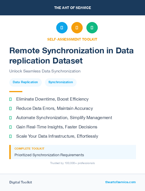 Remote Synchronization in Data replication Dataset