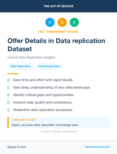 Offer Details in Data replication Dataset