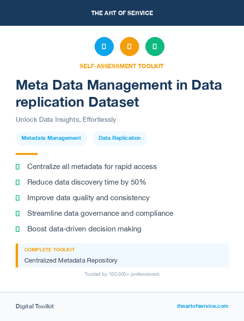 Meta Data Management in Data replication Dataset
