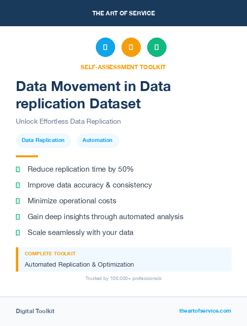 Data Movement in Data replication Dataset