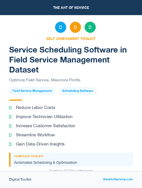 Service Scheduling Software in Field Service Management Dataset