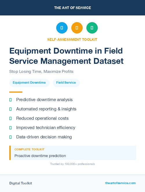 Equipment Downtime in Field Service Management Dataset