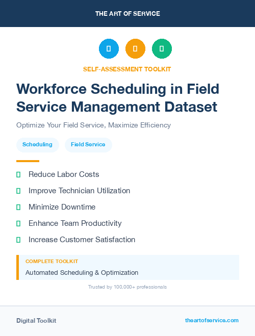 Workforce Scheduling in Field Service Management Dataset