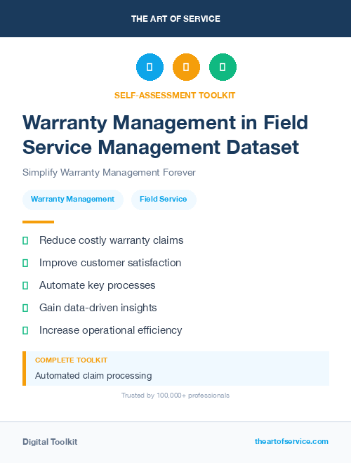 Warranty Management in Field Service Management Dataset