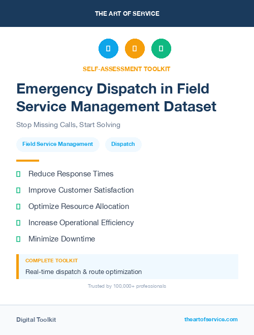 Emergency Dispatch in Field Service Management Dataset