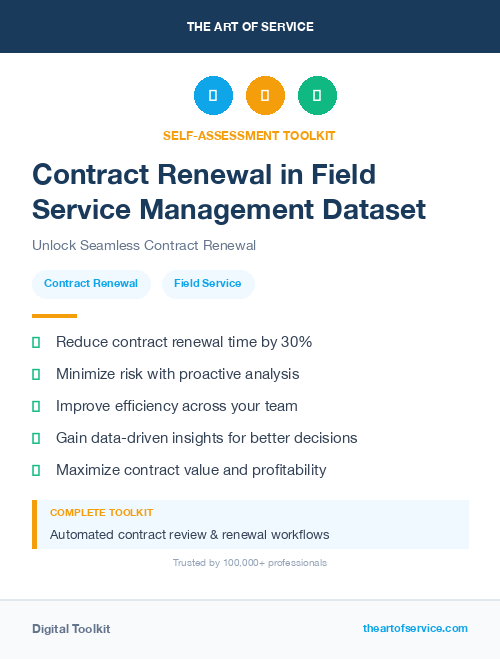 Contract Renewal in Field Service Management Dataset