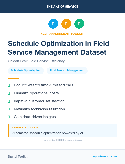 Schedule Optimization in Field Service Management Dataset