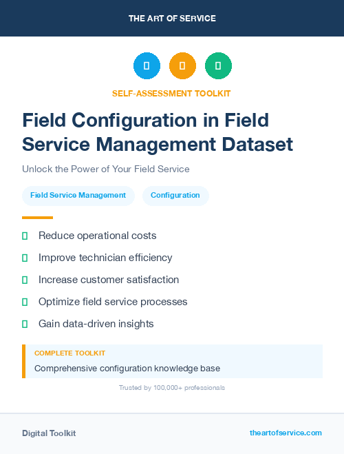 Field Configuration in Field Service Management Dataset