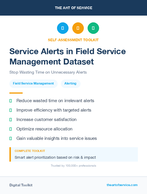 Service Alerts in Field Service Management Dataset
