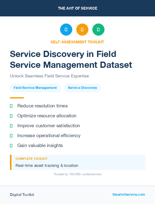 Service Discovery in Field Service Management Dataset