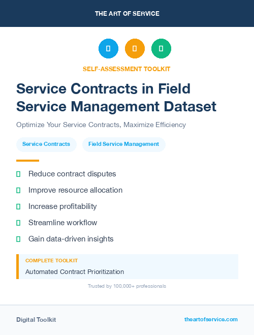 Service Contracts in Field Service Management Dataset