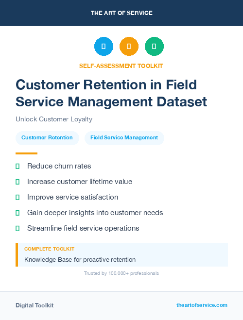 Customer Retention in Field Service Management Dataset