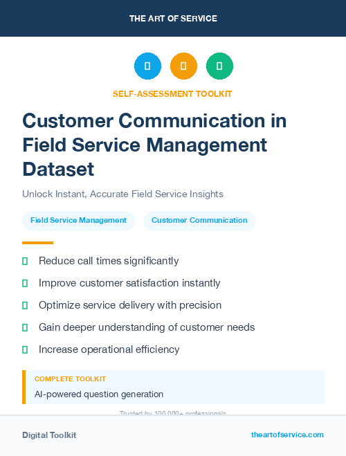 Customer Communication in Field Service Management Dataset