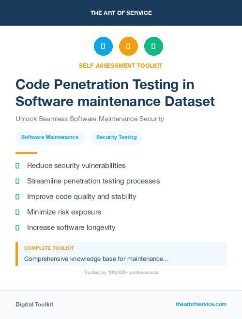Code Penetration Testing in Software maintenance Dataset