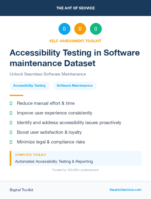 Accessibility Testing in Software maintenance Dataset