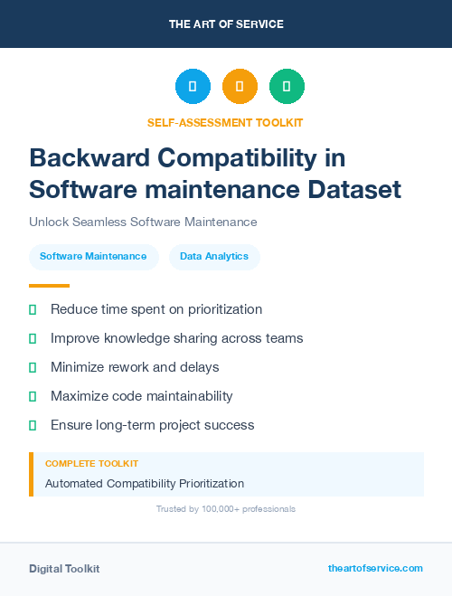 Backward Compatibility in Software maintenance Dataset