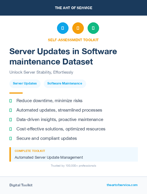Server Updates in Software maintenance Dataset
