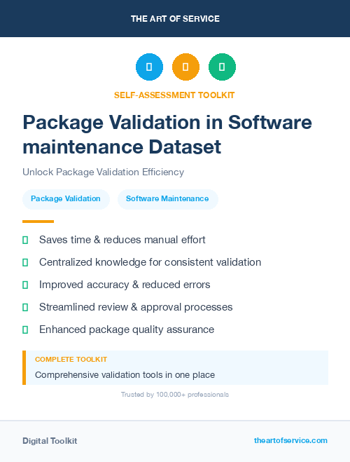 Package Validation in Software maintenance Dataset
