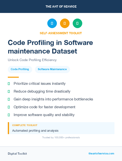 Code Profiling in Software maintenance Dataset