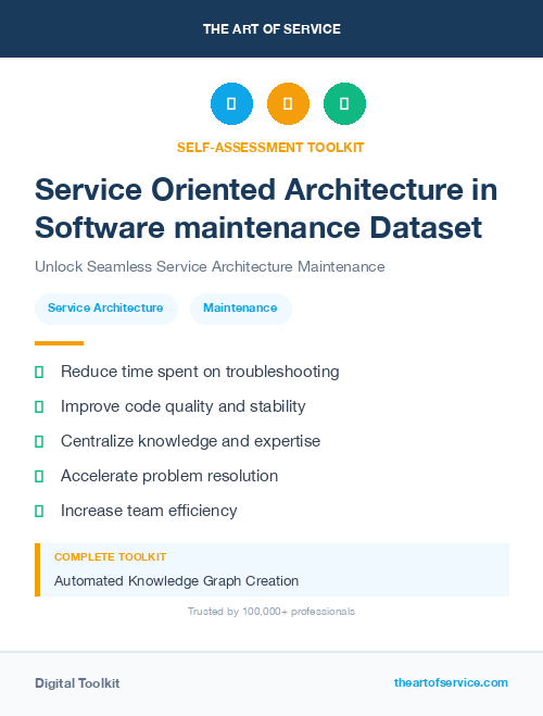 Service Oriented Architecture in Software maintenance Dataset