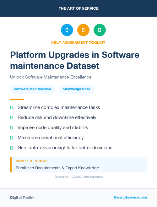 Platform Upgrades in Software maintenance Dataset
