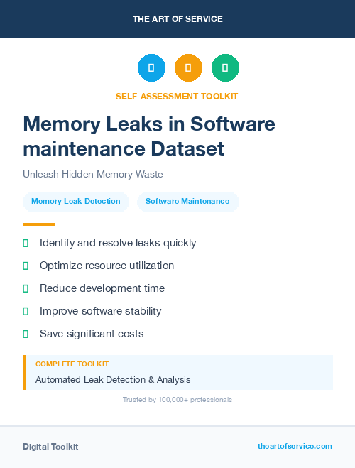 Memory Leaks in Software maintenance Dataset