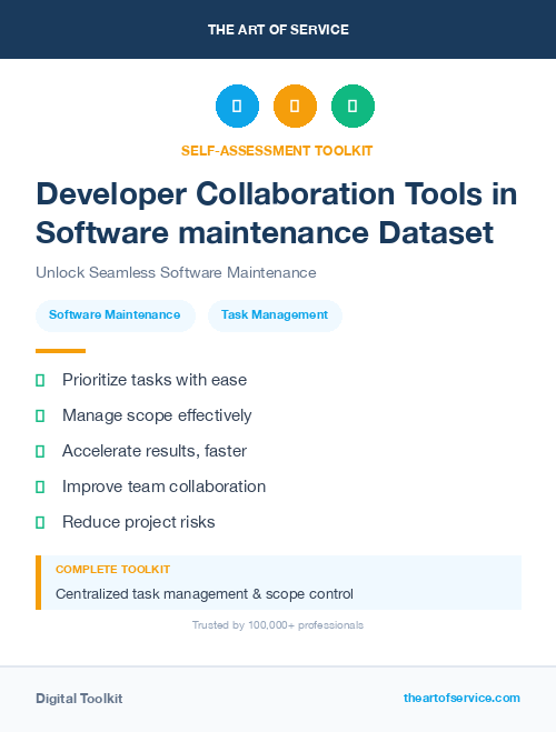 Developer Collaboration Tools in Software maintenance Dataset