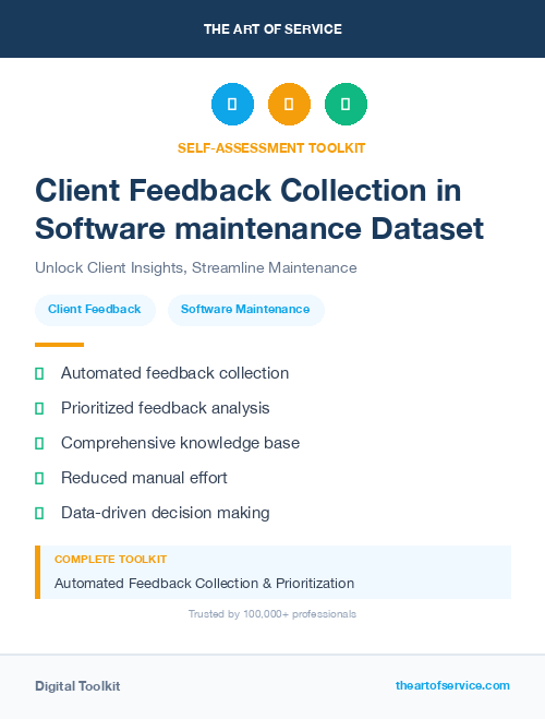 Client Feedback Collection in Software maintenance Dataset