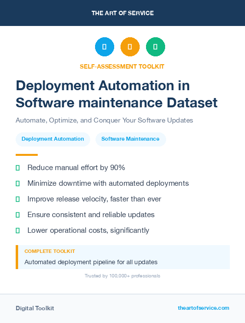 Deployment Automation in Software maintenance Dataset